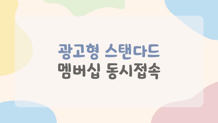 광고형 스탠다드 멤버십 동시접속