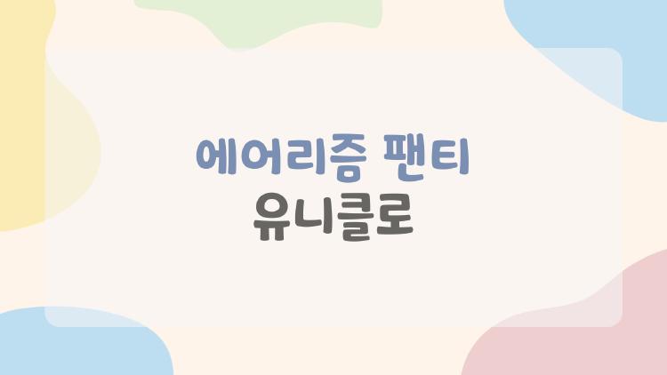 에어리즘 팬티 유니클로