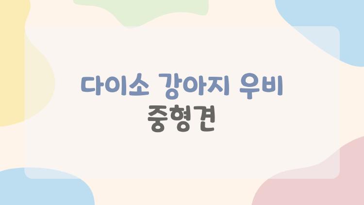 다이소 강아지 우비 중형견