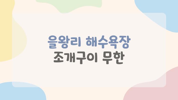 을왕리 해수욕장 조개구이 무한
