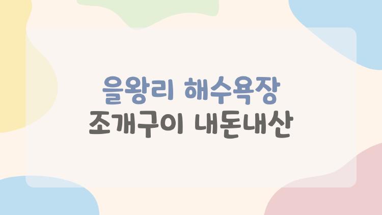 을왕리 해수욕장 조개구이 내돈내산