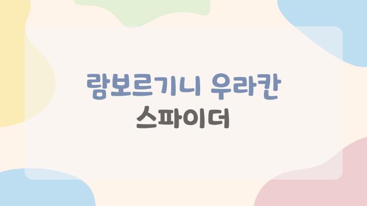 람보르기니 우라칸 스파이더의 강렬한 주행 장면.