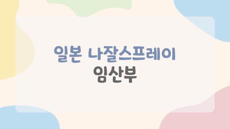 일본 나잘스프레이 임산부