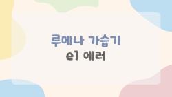루메나 가습기 e1 에러, 정말 고장인가요? 뜻부터 해결법까지
