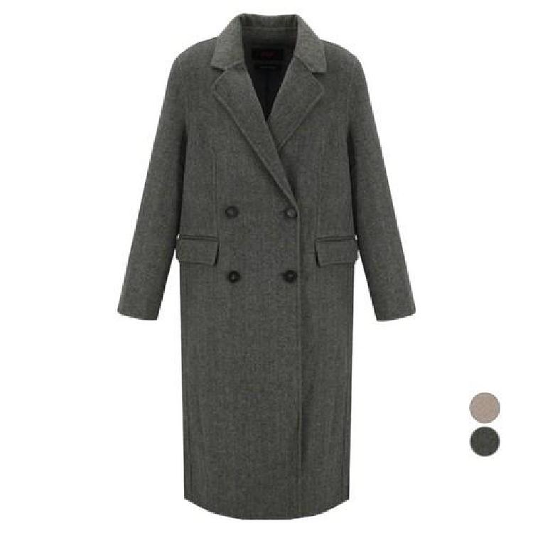 숲 헤링본 롱 보온 코트