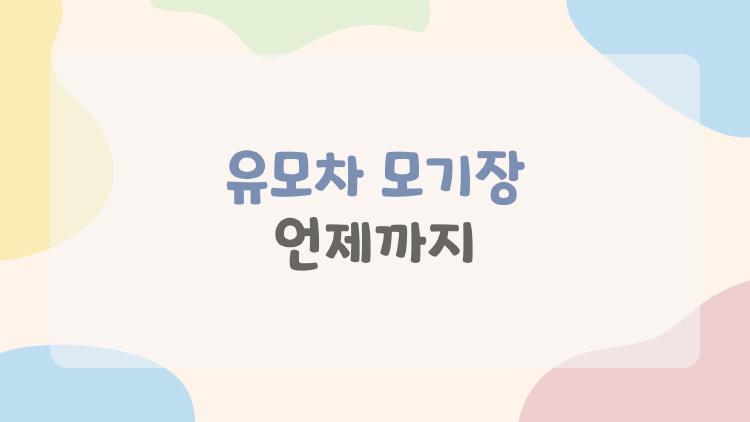 유모차 모기장 언제까지