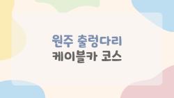 원주 출렁다리 케이블카 코스, 2026 최신 동선 완벽 정리